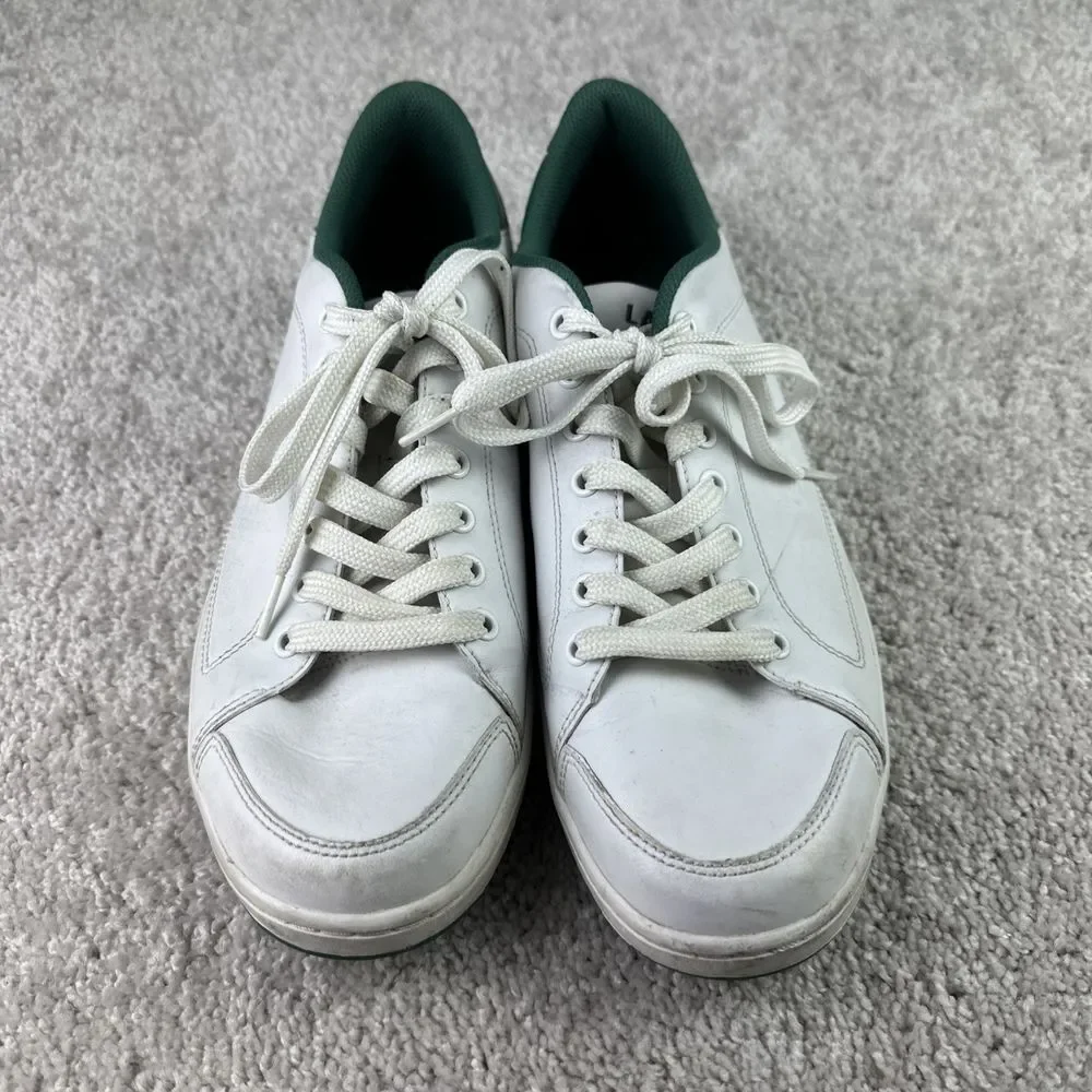 Lacoste Sport Nistos DL SPM Leather White/Green Sneakers‎ Shoes Mens 12 EU 46